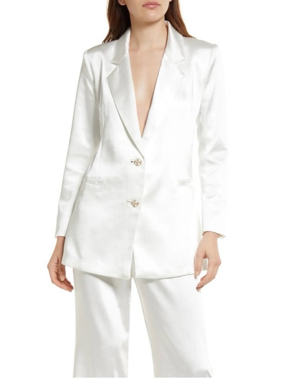 Elliatt Satin Blazer and Pant Set
